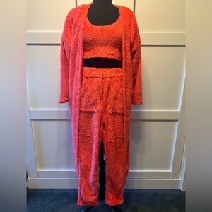 Fuzzy 3 Piece Loungewear Set Size S NWOT